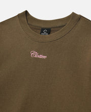 CLOTTEE Script Crewneck Sweatshirt (Olive)