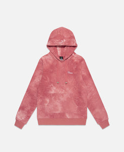 CLOTTEE Script Tie Dye Hoodie (Burgundy)
