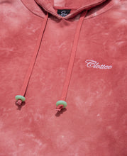 CLOTTEE Script Tie Dye Hoodie (Burgundy)