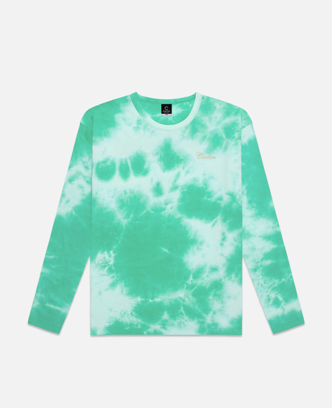 CLOTTEE Script Tie Dye L/S T-Shirt (Mint)