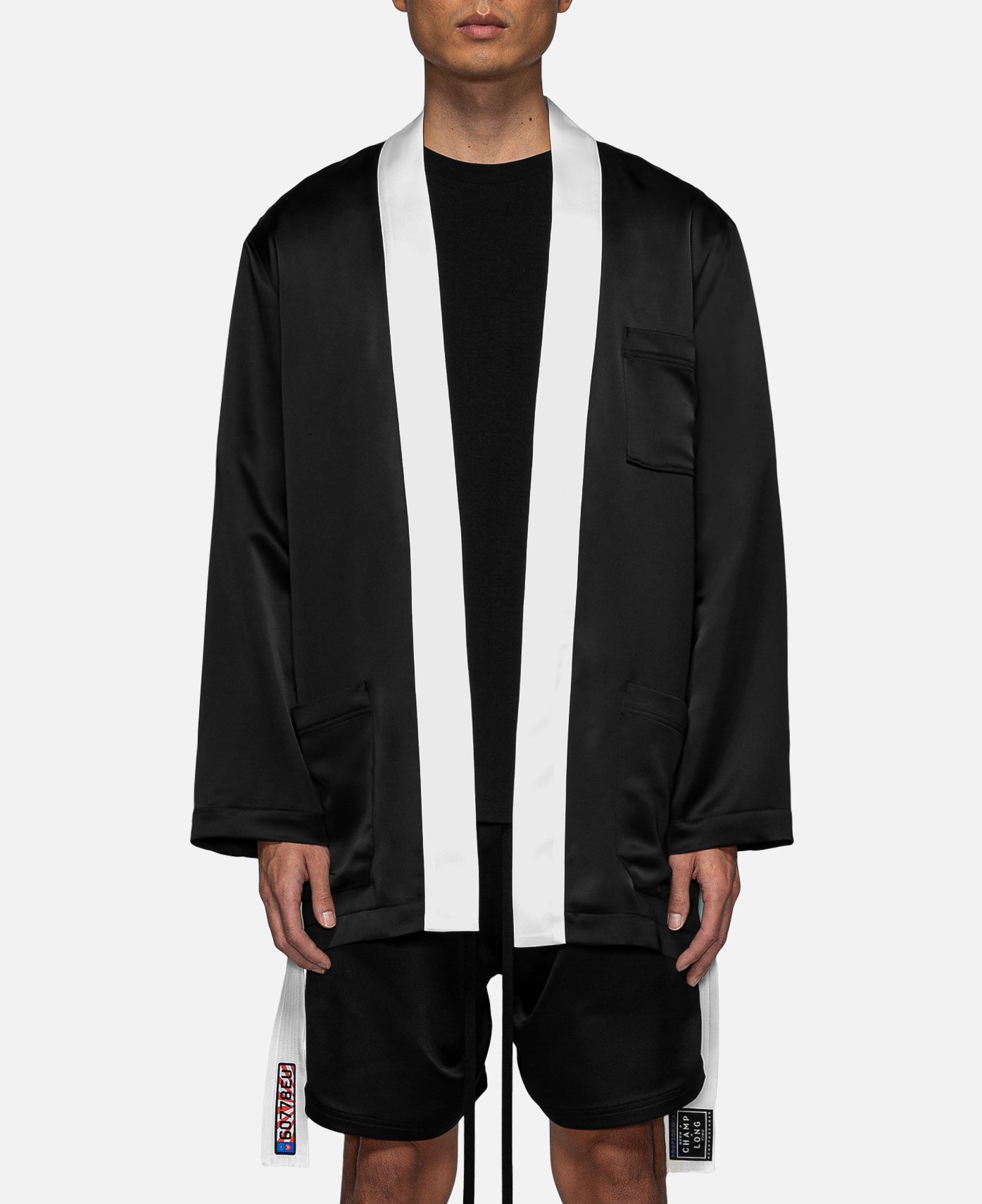 Satin Bathrobe (Black)