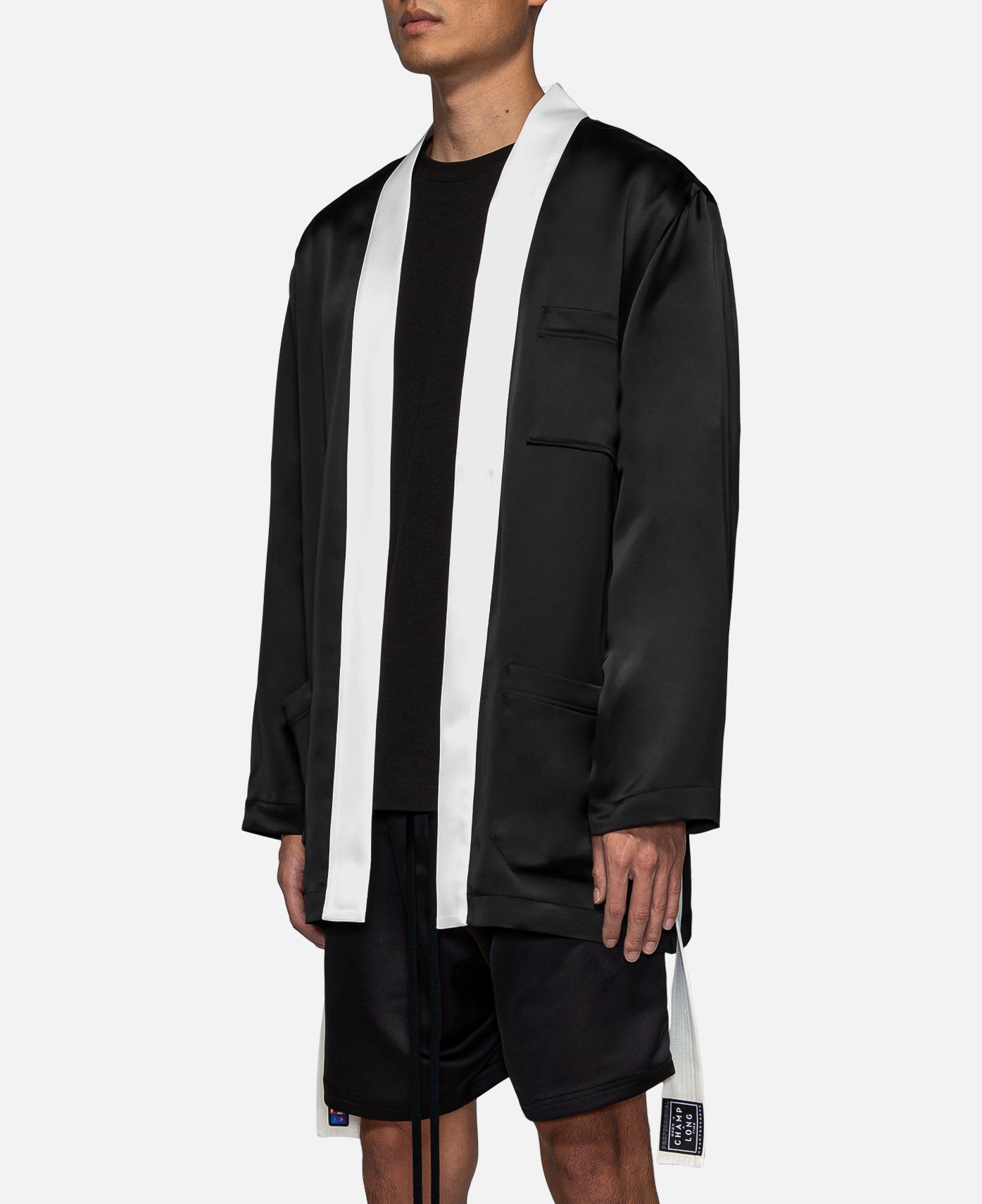 Satin Bathrobe (Black)