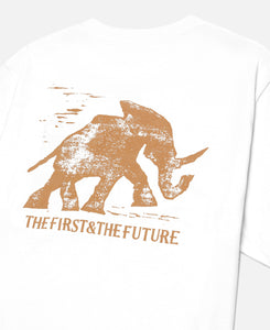 Printed Cross Crew Neck Pocket T-Shirt (White)