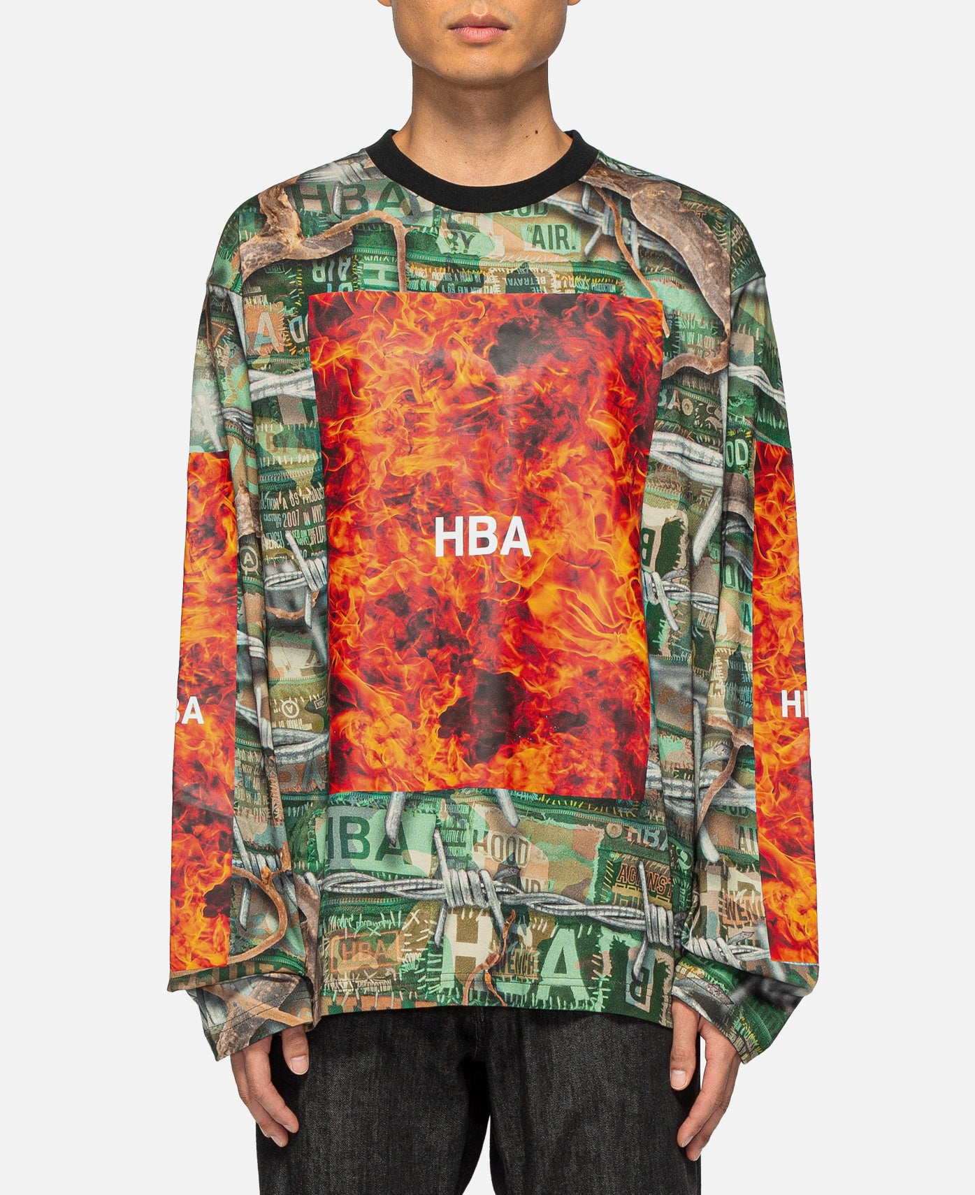 Ablaze Box Camo L/S T-shirt (Green)