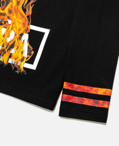 Ablaze Box Logo Hockey L/S T-shirt (Black)