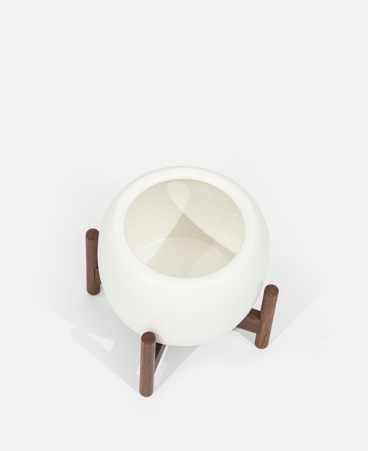 Case Study® Desk Top Drum With Wood Stand (White)