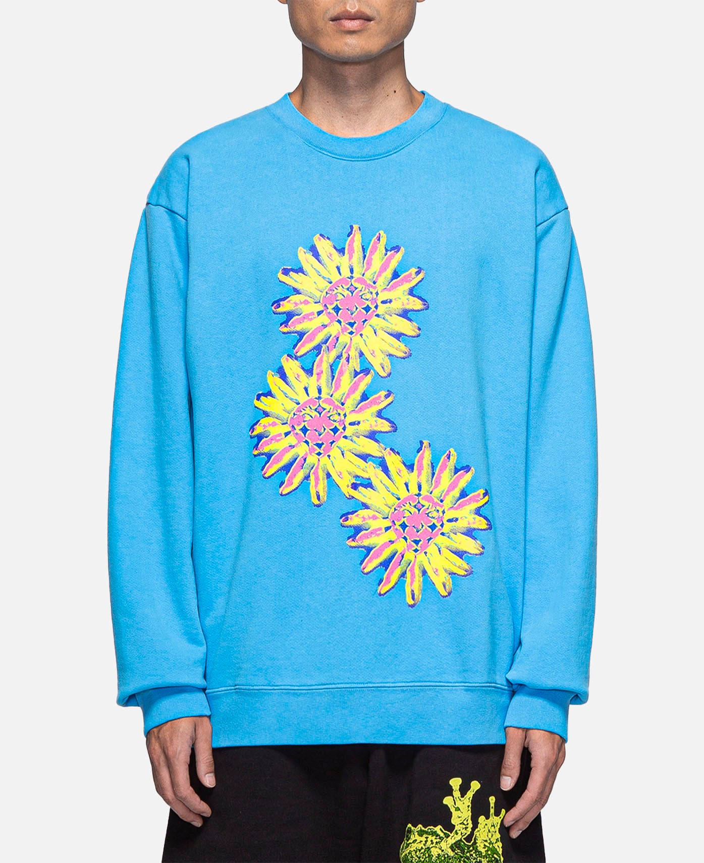 Daisy Crew Neck Sweat (Blue)