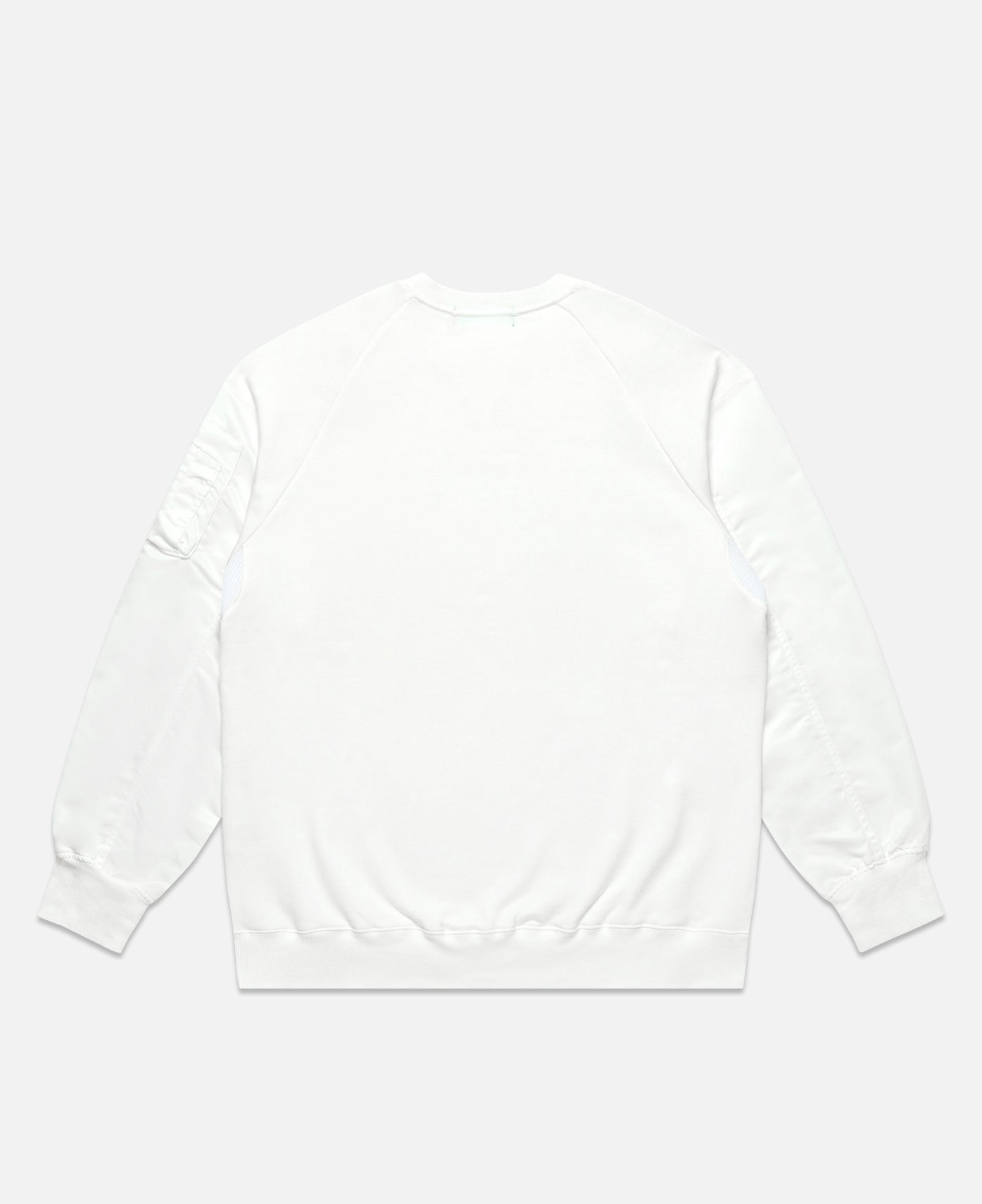 MA-1 Sleeve Crewneck Sweatshirt (White)