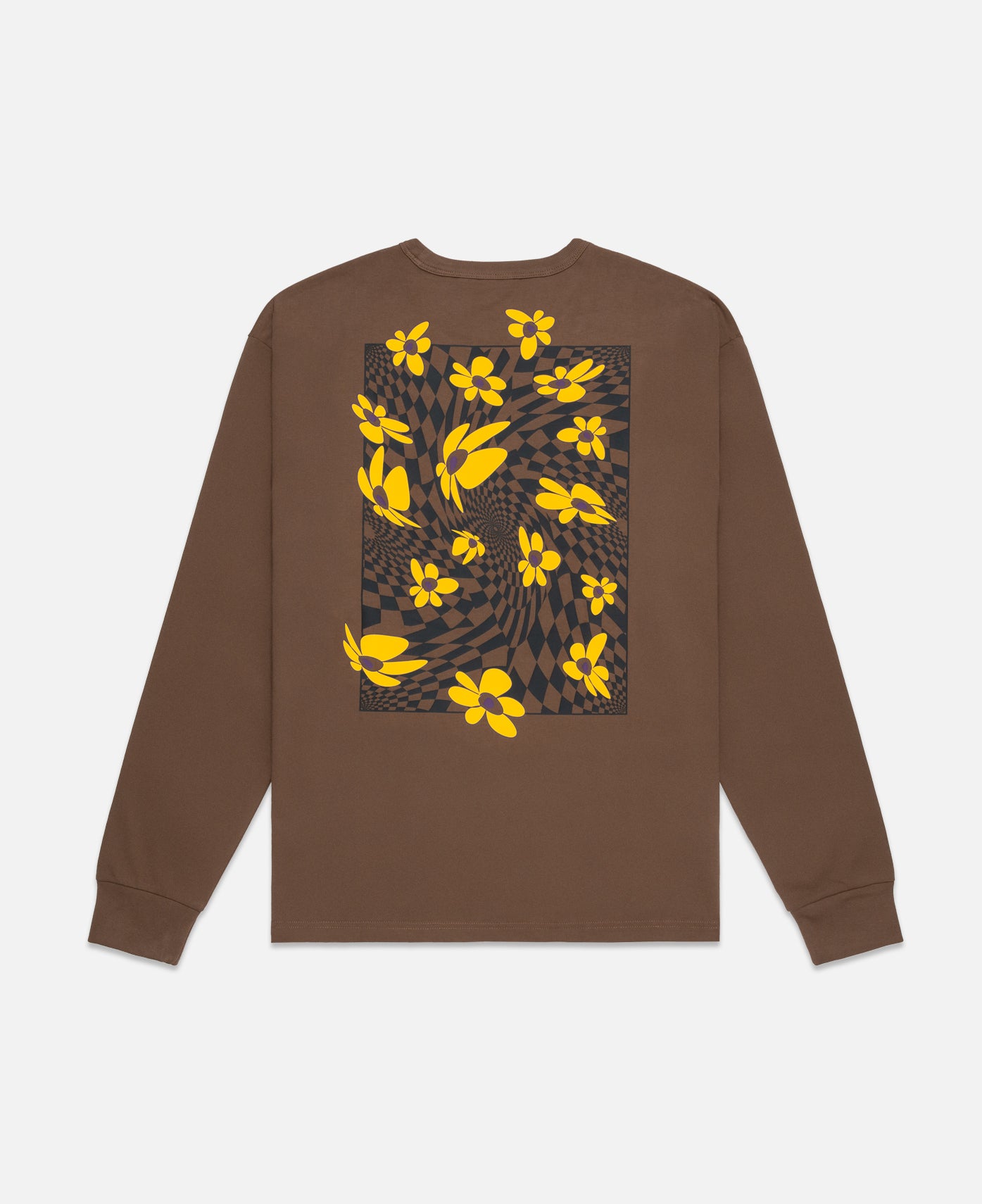 P.A.M. Spiral Checker L/S T-Shirt (Brown)